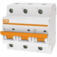 Выключатель автоматический трехполюсный ВА47-100 32А D 10кА | SQ0207-0027 | TDM