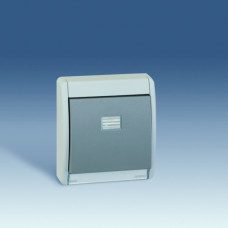 Simon 44 Aqua Рамка для одноклавишного выключателя + клавиша с окном подсветки под механизмы S27, IP55, S44 Aqua, | 4400010-035 | Simon
