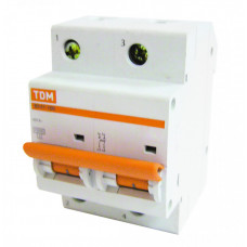 Выключатель автоматический двухполюсный ВА47-100 16А D 10кА | SQ0207-0013 | TDM