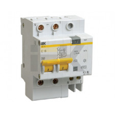 Выключатель автоматический дифференциальный АД12 2п 20А C 30мА тип AC (3 мод) | MAD10-2-020-C-030 | IEK