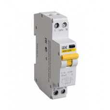 Выключатель автоматический дифференциальный АВДТ32М 1п+N 20А C 30мА тип AC (1 мод) | MAD32-5-020-C-30 | IEK