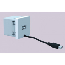 Simon Connect Зарядное устройство USB, К45, кабель micro-USB, Uпост = 5 В, алюминий | K126A-8 | Simon