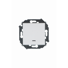 Simon 15 Белый Выключатель 1-кл кнопочный с подсветкой, 16А 250В, винт. зажим | 1591160-030 | Simon