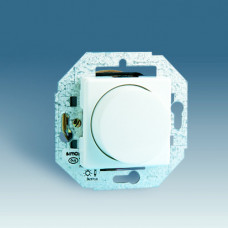 Simon 27 Светорегулятор проходной поворотно-нажимной, 40-500Вт, (лампы накаливания+галоген), широкий модуль, | 27313-32 | Simon