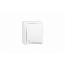 Simon 15 Белый Выключатель 1-кл проходный с подсветкой, IP54, 10А 250В, винт. зажим | 1594204-030 | Simon