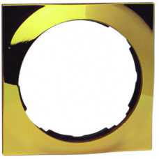 Simon 88 Рамка декоративная, 4 поста, круг в квадрате, S88, золото | 88642-36 | Simon