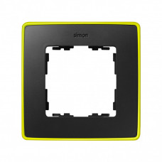 Simon 82 Рамка декоративная, 1 пост, Select, Neon, S82 Detail, графит-жёлтый | 8201610-262 | Simon