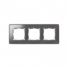 Simon 82 Рамка декоративная, 3 поста, Select, S82 Detail, алюминий-фиолетовый металлик | 8201630-254 | Simon