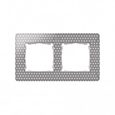 Simon 82 Рамка декоративная, 2 поста, Original, S82 Detail, серый в белый горошек-белый | 8200620-211 | Simon