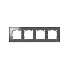 Simon 82 Рамка декоративная, 4 поста, Select, S82 Detail, алюминий-зеленый металлик | 8201640-253 | Simon