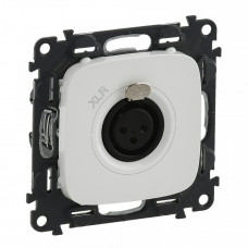 Valena ALLURE Белый Аудиорозетка с 3-контактным гнездом XLR (с лицевой панелью) | 754735 | Legrand