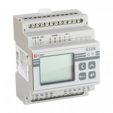 Многофункциональный измерительный прибор G33H с жидкокристалическим дисплеем на DIN-рейку | sm-g33h | EKF