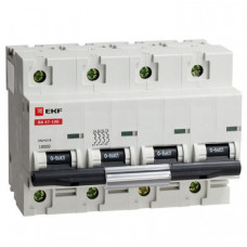 Автоматический выключатель ВА 47-100, 4P 25А (D) 10kA EKF | mcb47100-4-25D | EKF