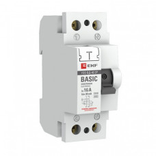Выключатель дифференциальный (УЗО) ВД-40 2п 63А 30мА тип AC (электронный) Basic | elcb-2-63-30e-sim | EKF