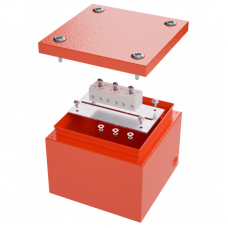 Коробка стальная FS с гладкими стенками и клеммниками, IP66,150х150х80мм,4р, 450V,6A, 4мм.кв. | FSB30404 | DKC