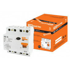 Выключатель дифференциальный (УЗО) ВД1-63S 4п 40А 100мА тип AC | SQ0203-0068 | TDM