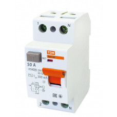 Выключатель дифференциальный (УЗО) ВД1-63 2п 50А 300мА тип AC | SQ0203-0015 | TDM