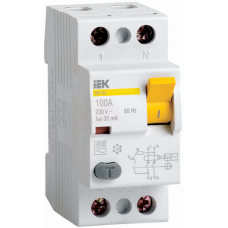 Выключатель дифференциальный (УЗО) ВД1-63 2п 50А 30мА тип A | MDV11-2-050-030 | IEK
