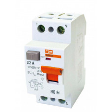 Выключатель дифференциальный (УЗО) ВД1-63 2п 32А 30мА тип AC | SQ0203-0010 | TDM