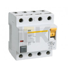 Выключатель дифференциальный (УЗО) ВД1-63S 4п 40А 100мА тип AC | MDV12-4-040-100 | IEK