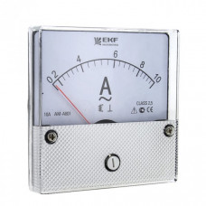 Амперметр AM-A801 аналоговый на панель 80х80 (круглый вырез) 100А трансформаторное подключение EKF PROxima | am-a801-100 | EKF